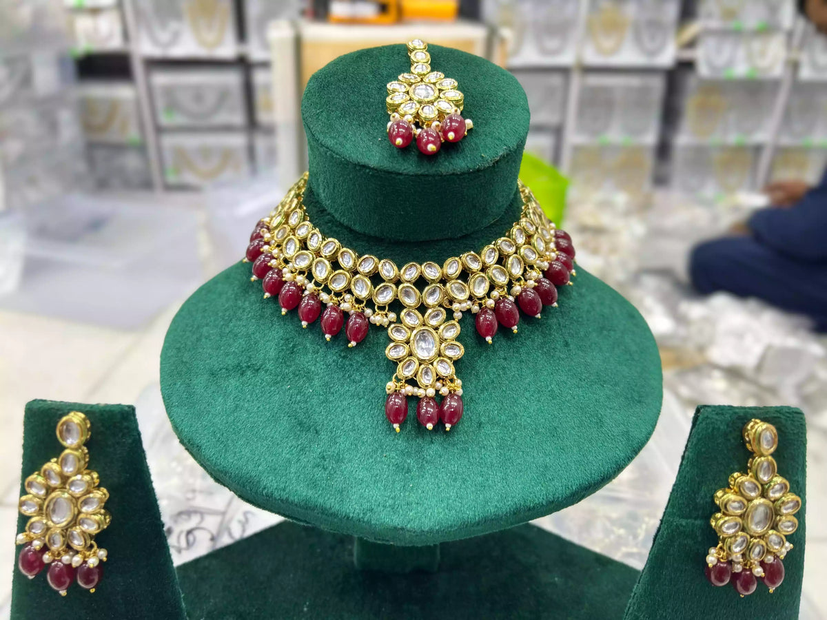 Indian kundan necklace set