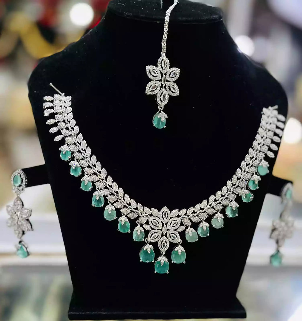 American diamond bridal set