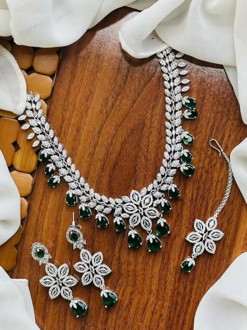 American diamond bridal set