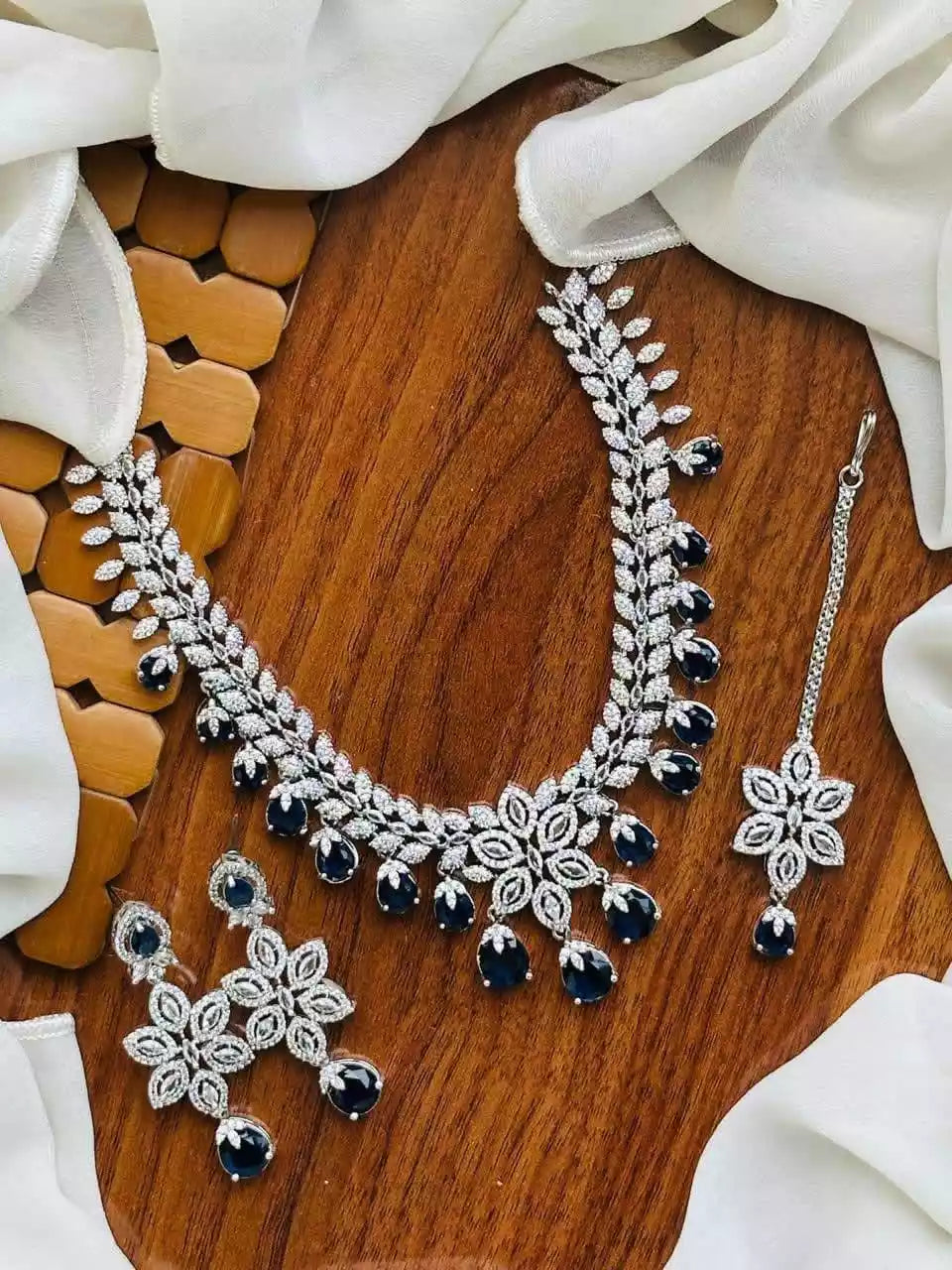 American diamond bridal set