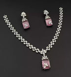 Elegant zircon necklace set