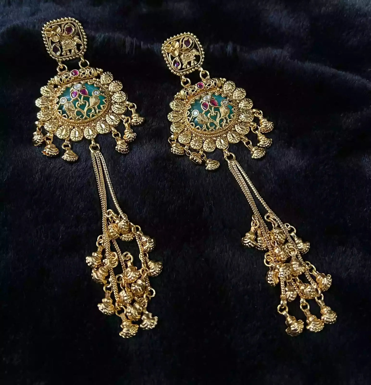Long kashmiri earrings