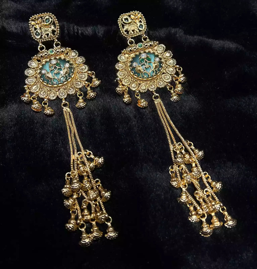 Long kashmiri earrings