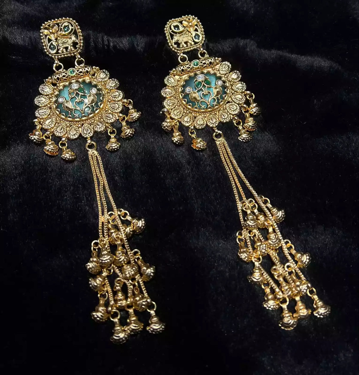 Long kashmiri earrings