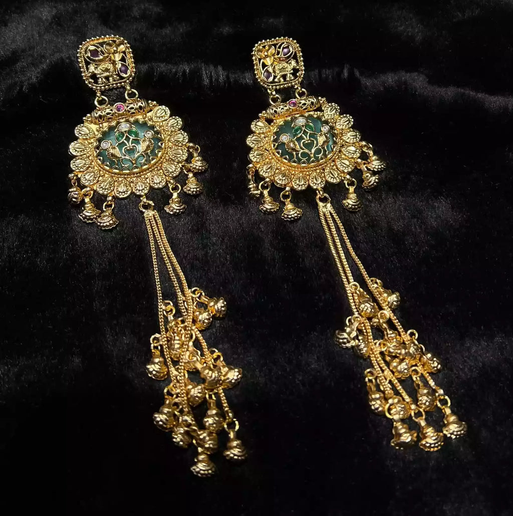 Long kashmiri earrings