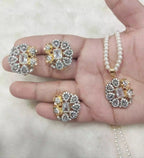 Zircon pendant set with ring
