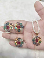 Zircon pendant set with ring