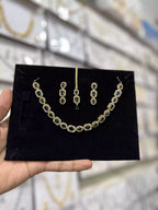 Zircon necklace set with teeka