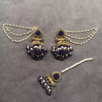 Elegant jhumki teeka with saharay