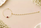Gold plated bridal nose ring (nath)