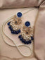 Crush stone earrings with maala