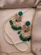 Crush stone earrings with maala