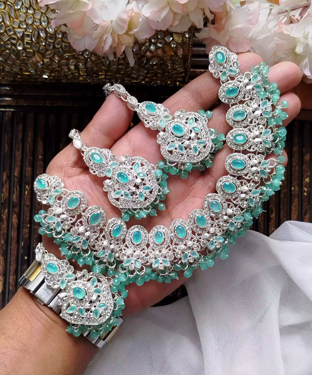 Zircon necklace set