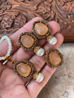 Zircon pendant set with ring