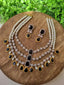 Uncut kundan and zircon maala set