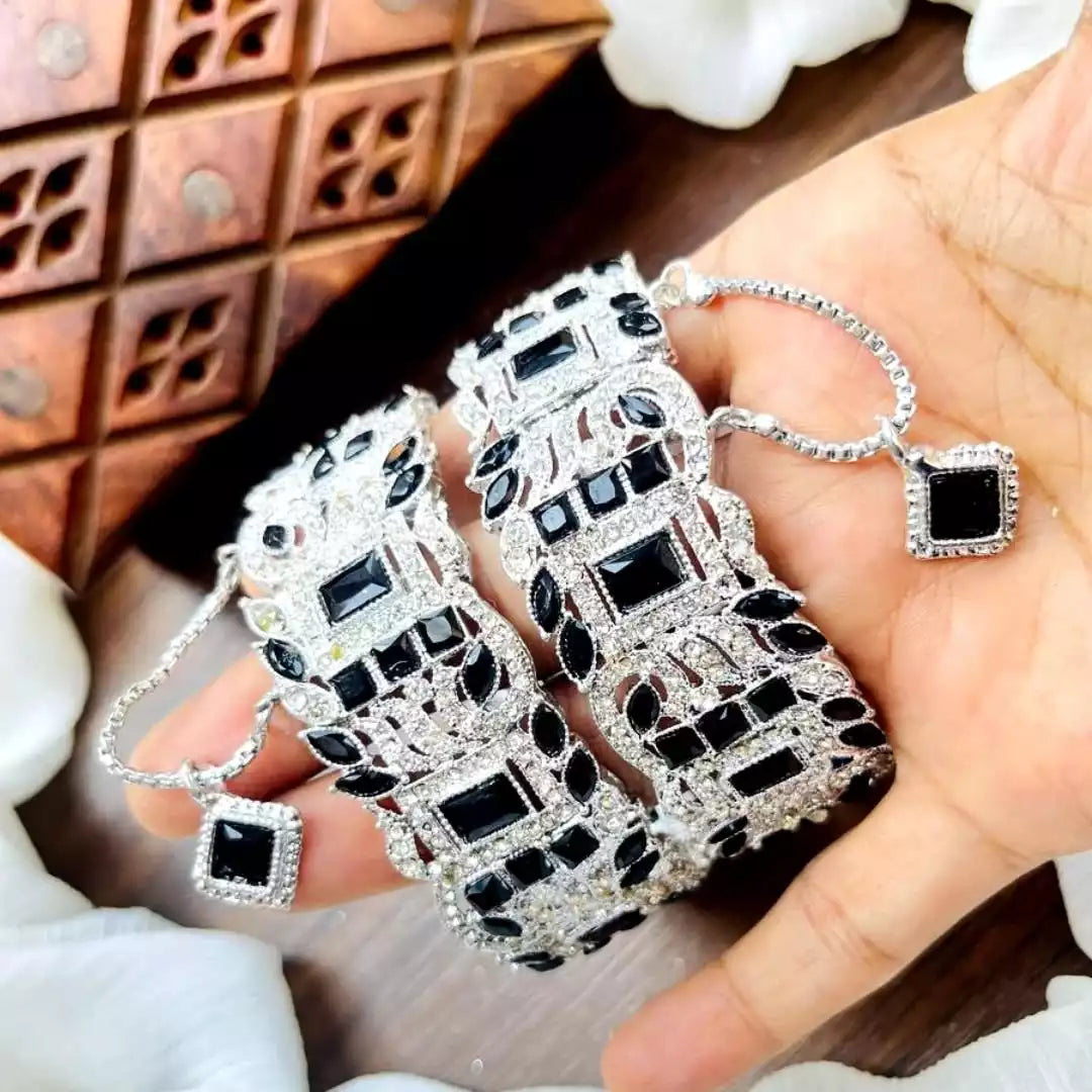 zircon openable bangle pair