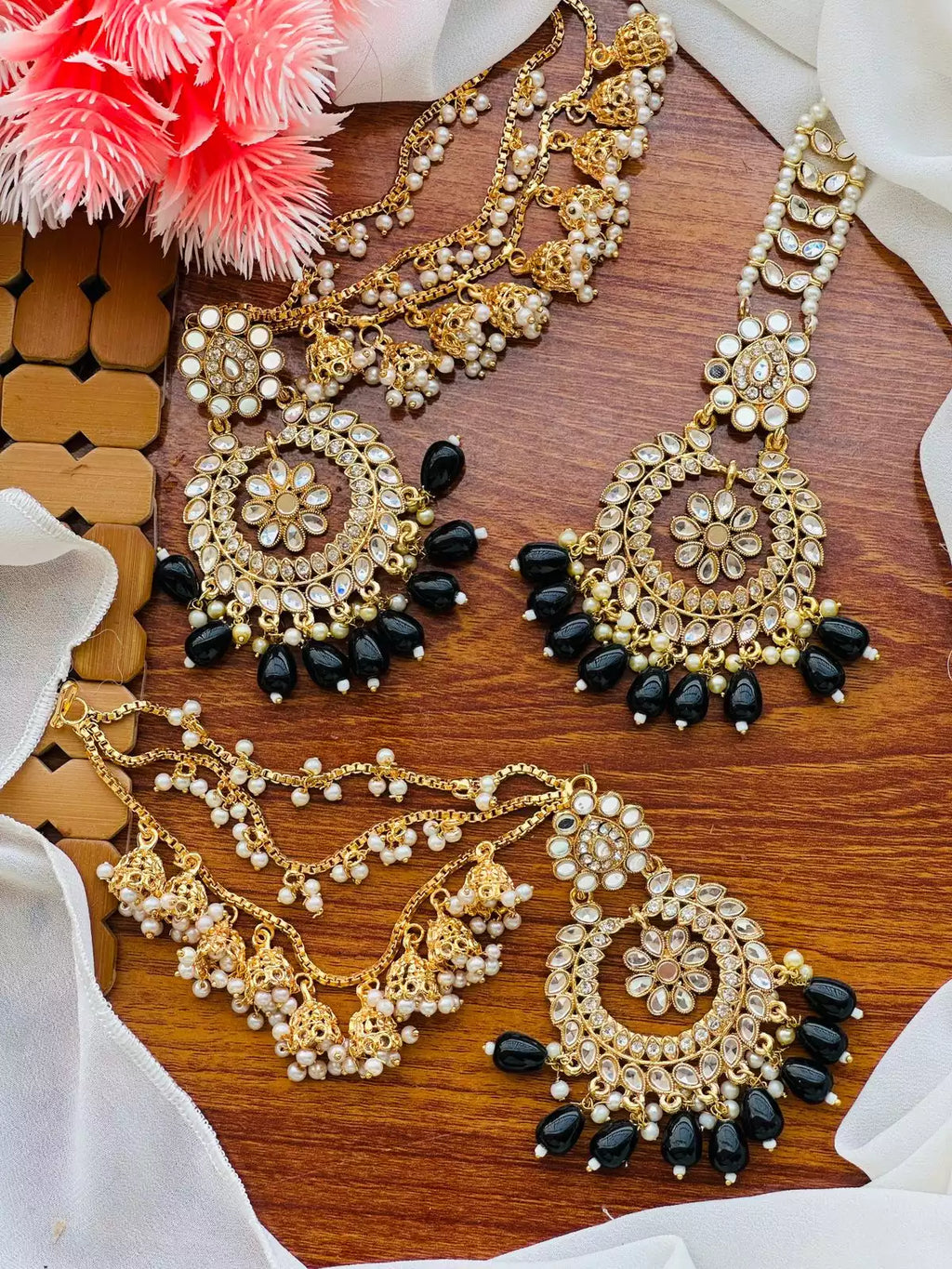 Big size Bahubali earrings teeka