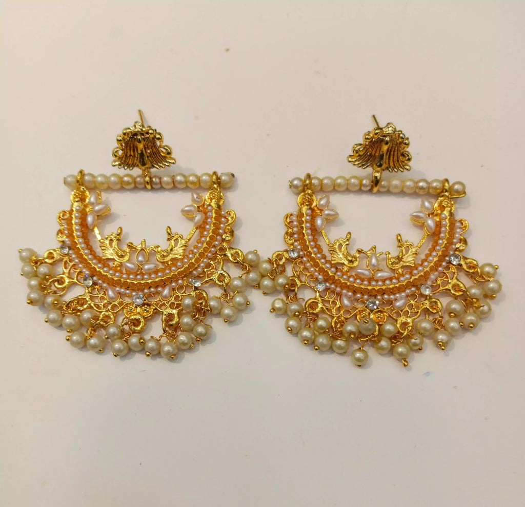 Gold plated designer earrings