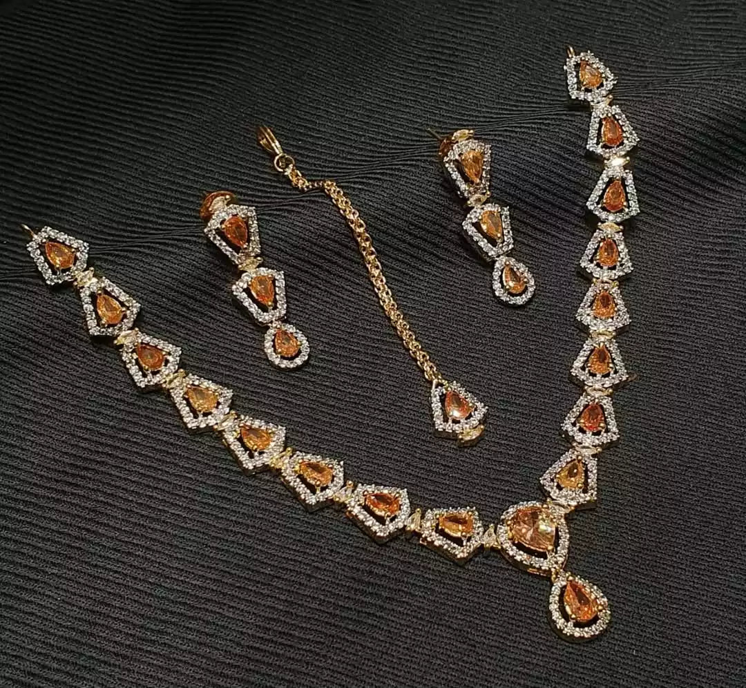 Micro zircon necklace set