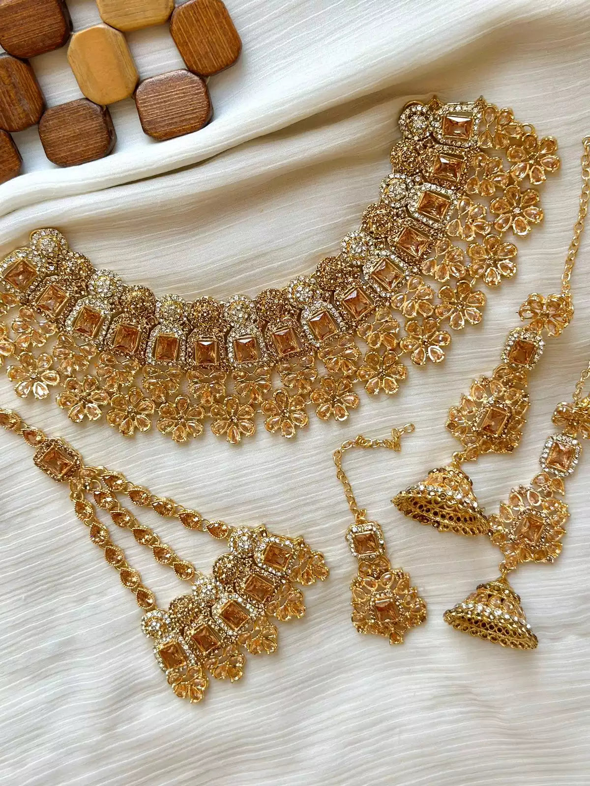 Zircon Floral Bridal set