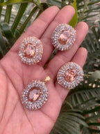 Zircon pendant set with ring