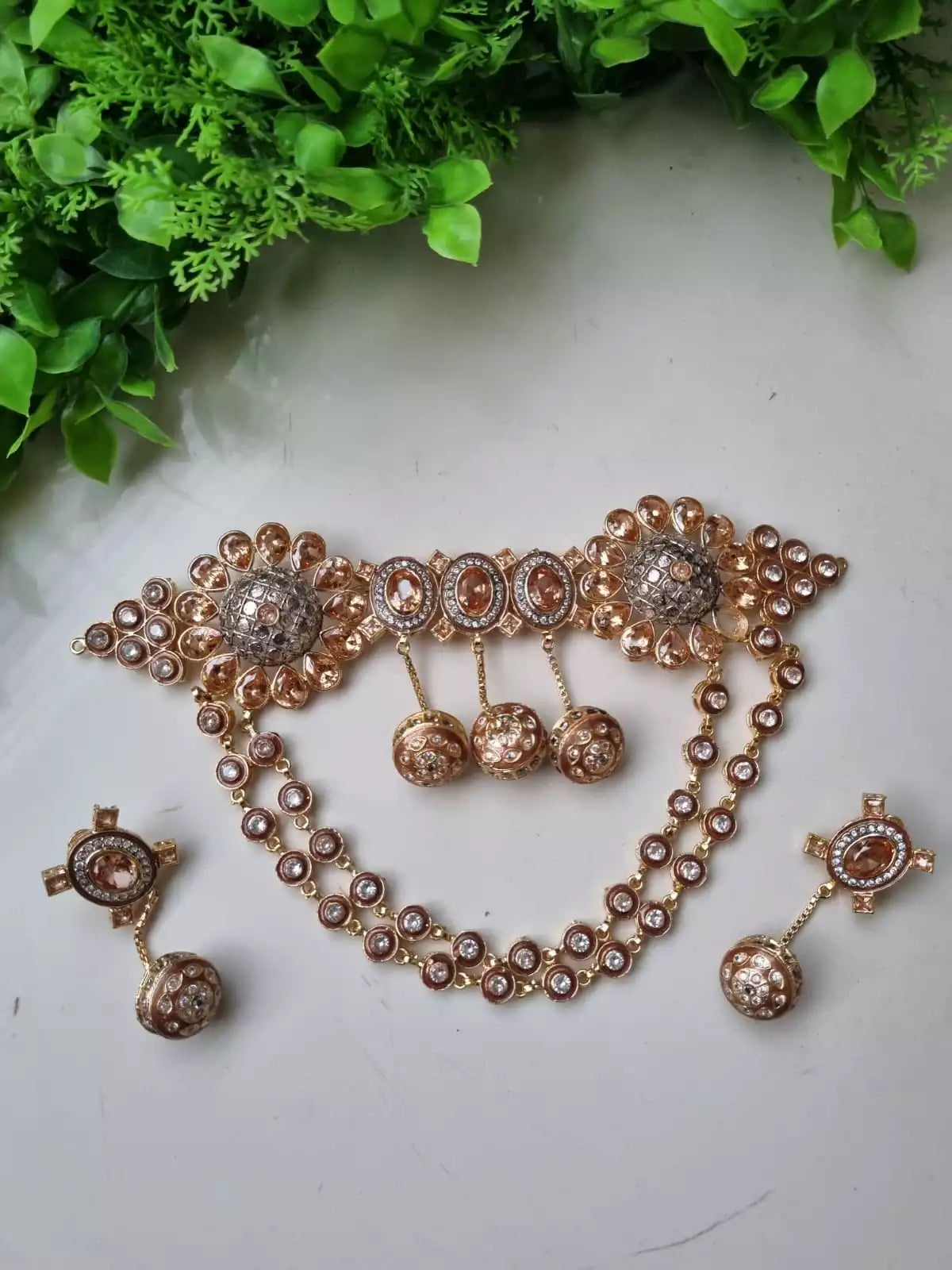 Meenakari maala style set