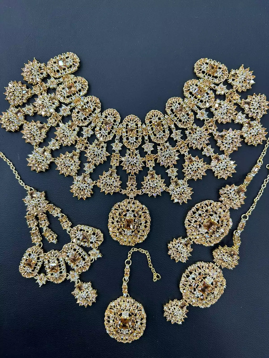 AD Zircon bridal set with jhumar