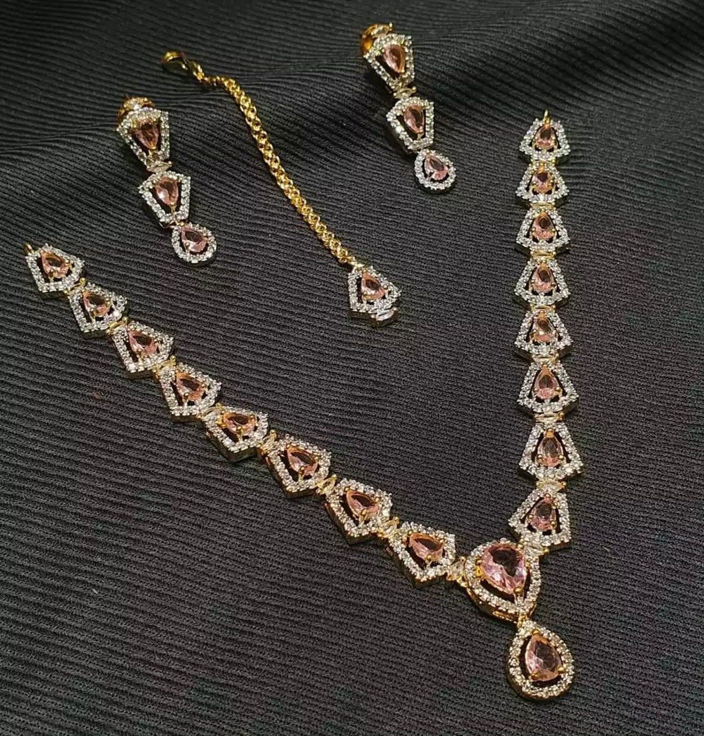 Micro zircon necklace set