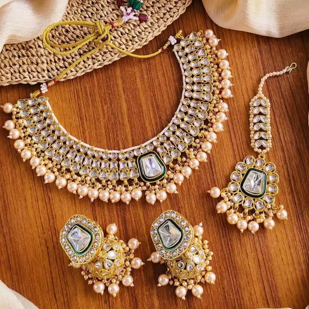 Dabbi kundan necklace set