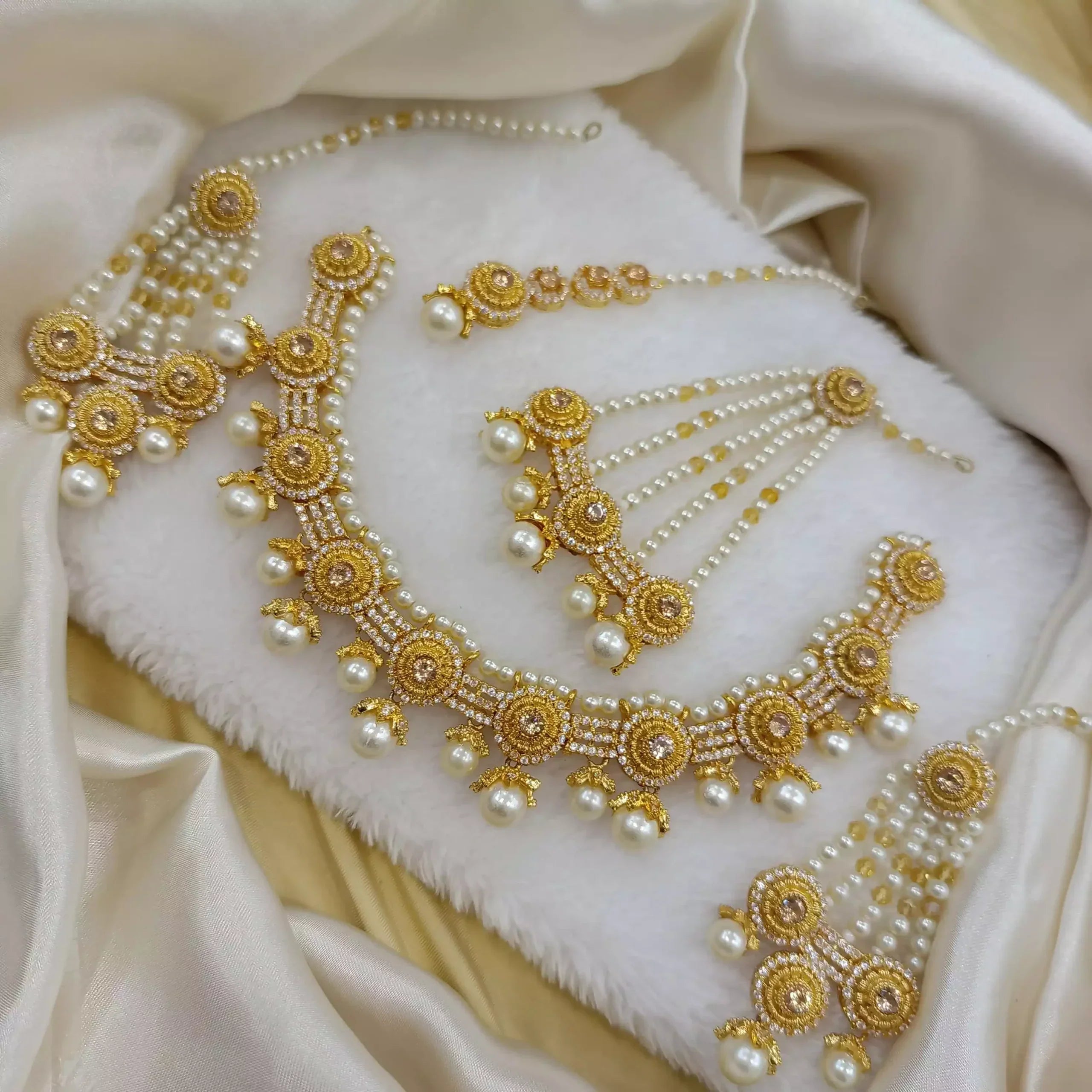 Zircon bridal jhumar set