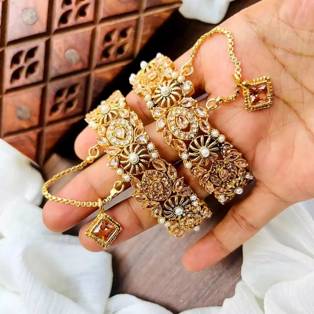 Zircon openable bangle pair