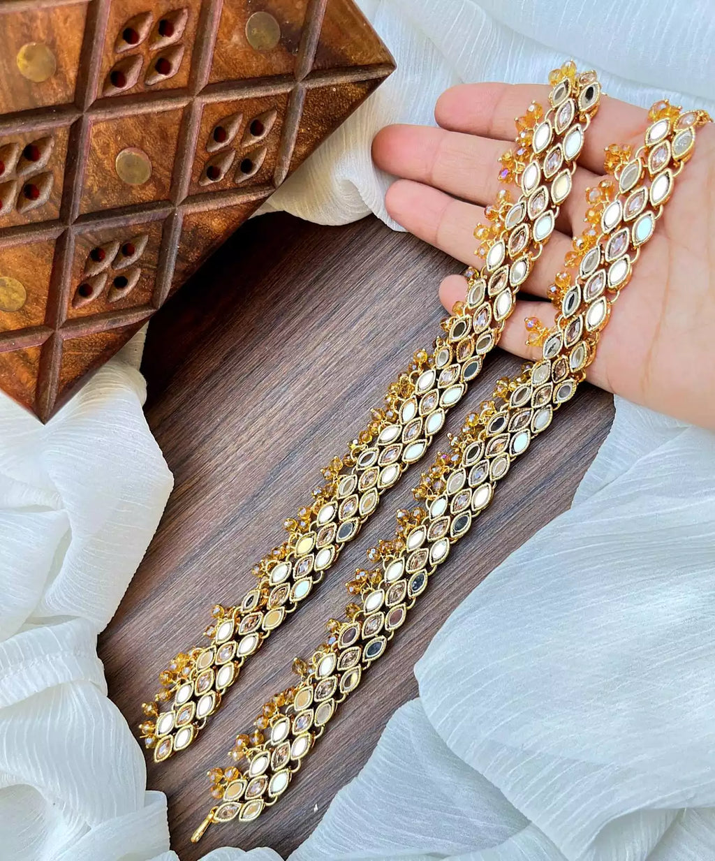 Kundan anklet pair-004