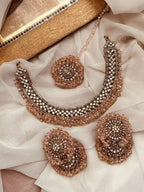 Heavy gajra jhumki teeka set