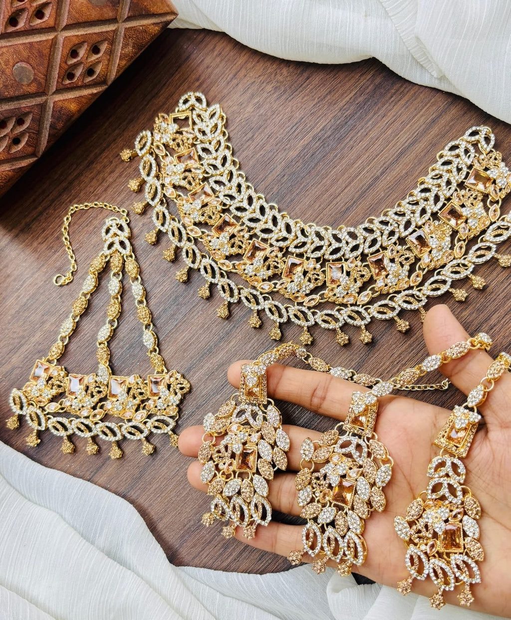 Zircon Bridal set with jhumar
