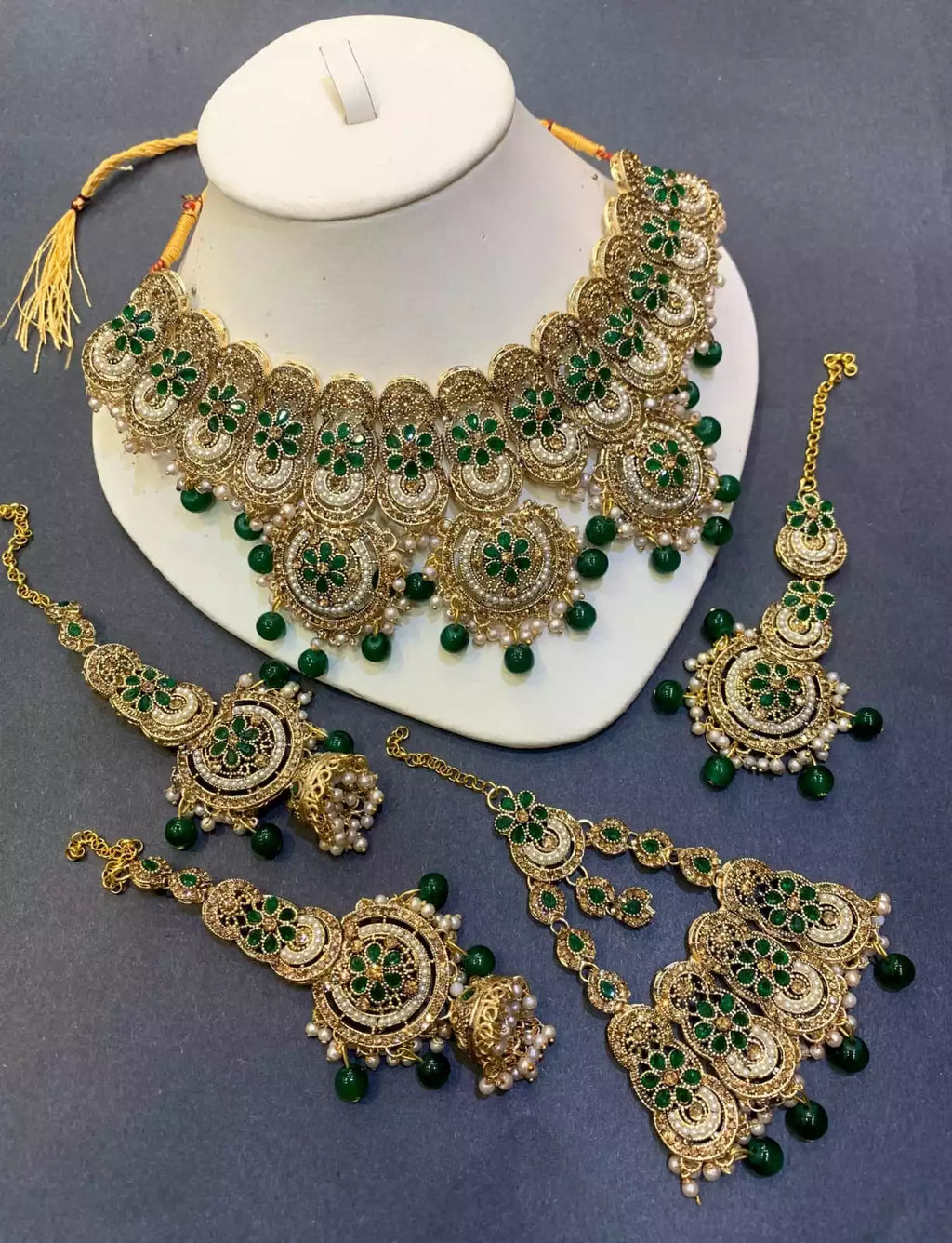 Heavy manjoos bridal jhumar set