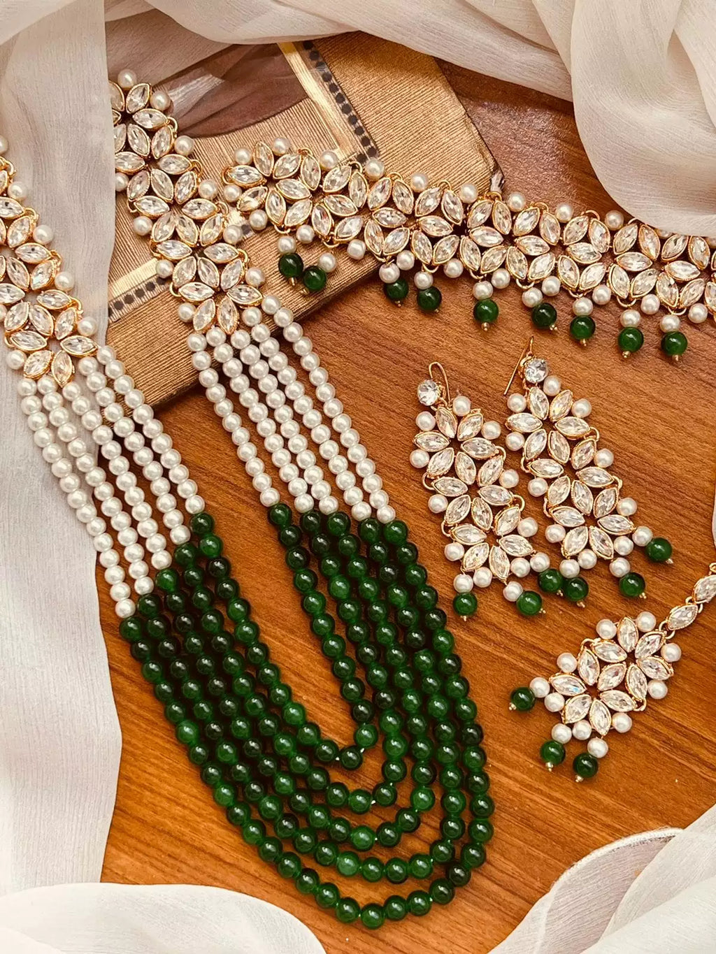 Heavy bridal kundan maala set