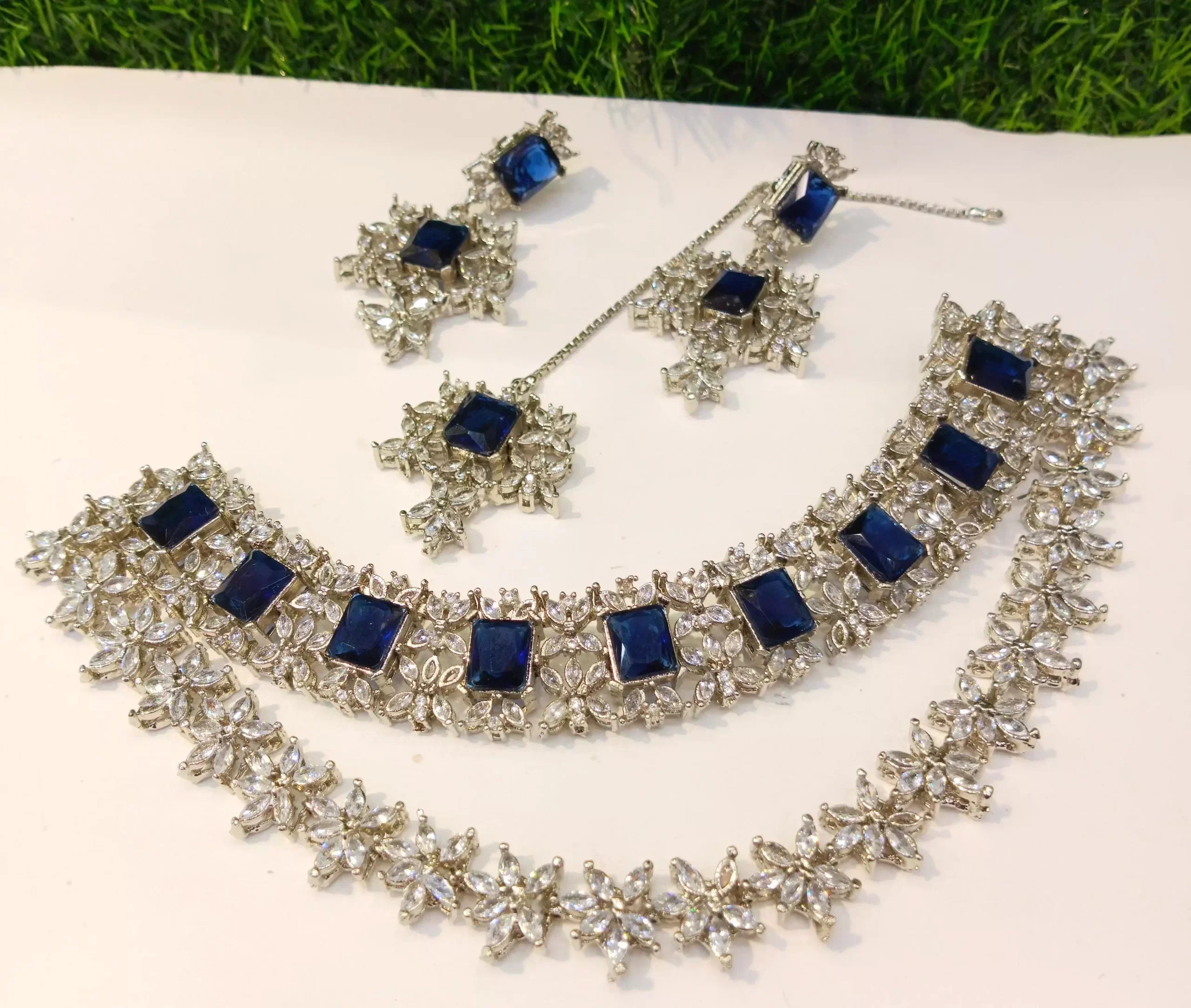 Double layer zircon bridal set Secondary image