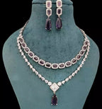 Double layer necklace set
