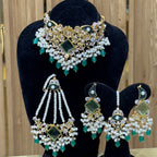 Handmade collar set with jhumar