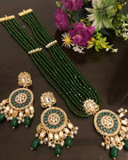 Sheesh kundan long maala set