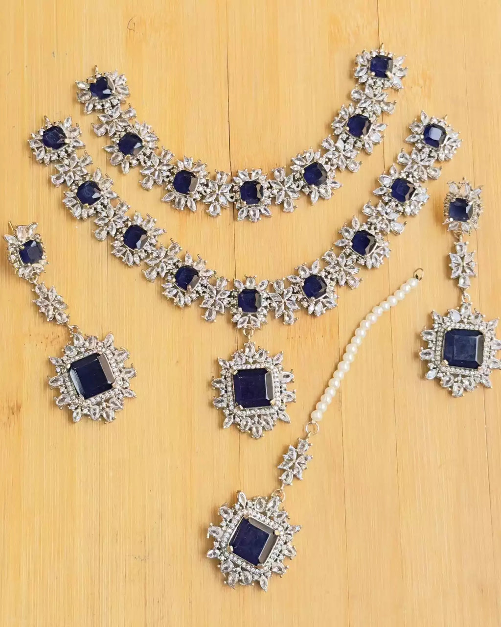 Double Zircon necklace set