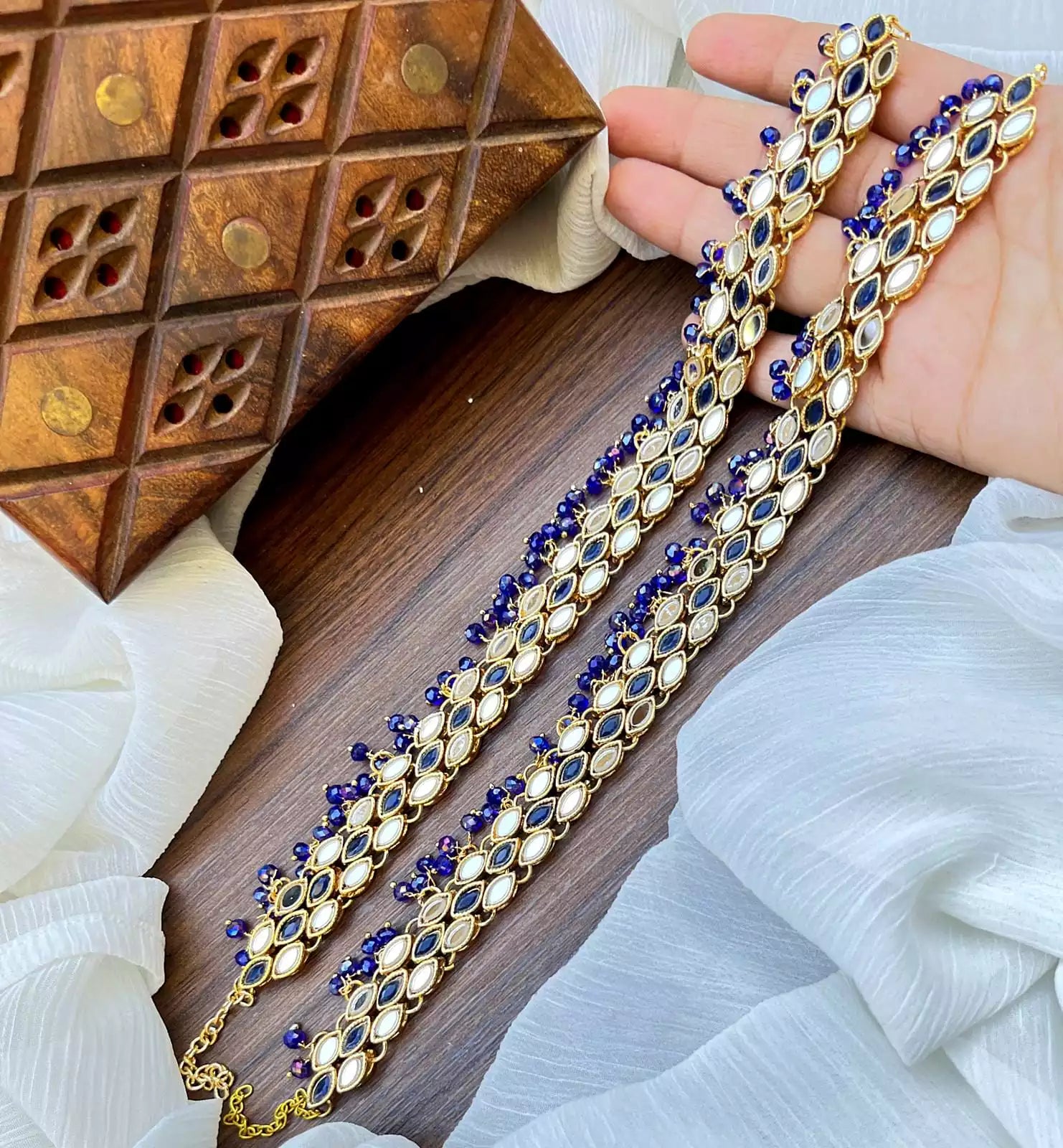 Kundan anklet pair-004