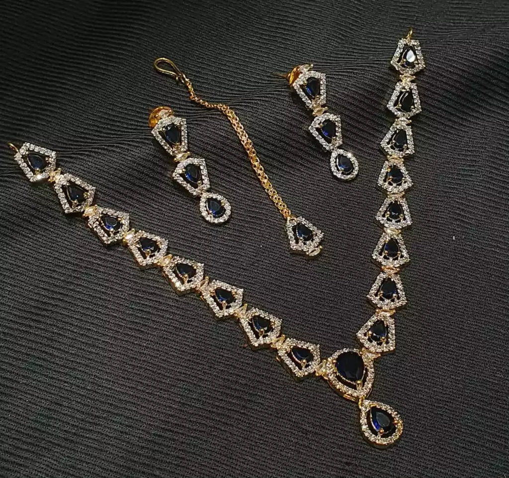 Micro zircon necklace set