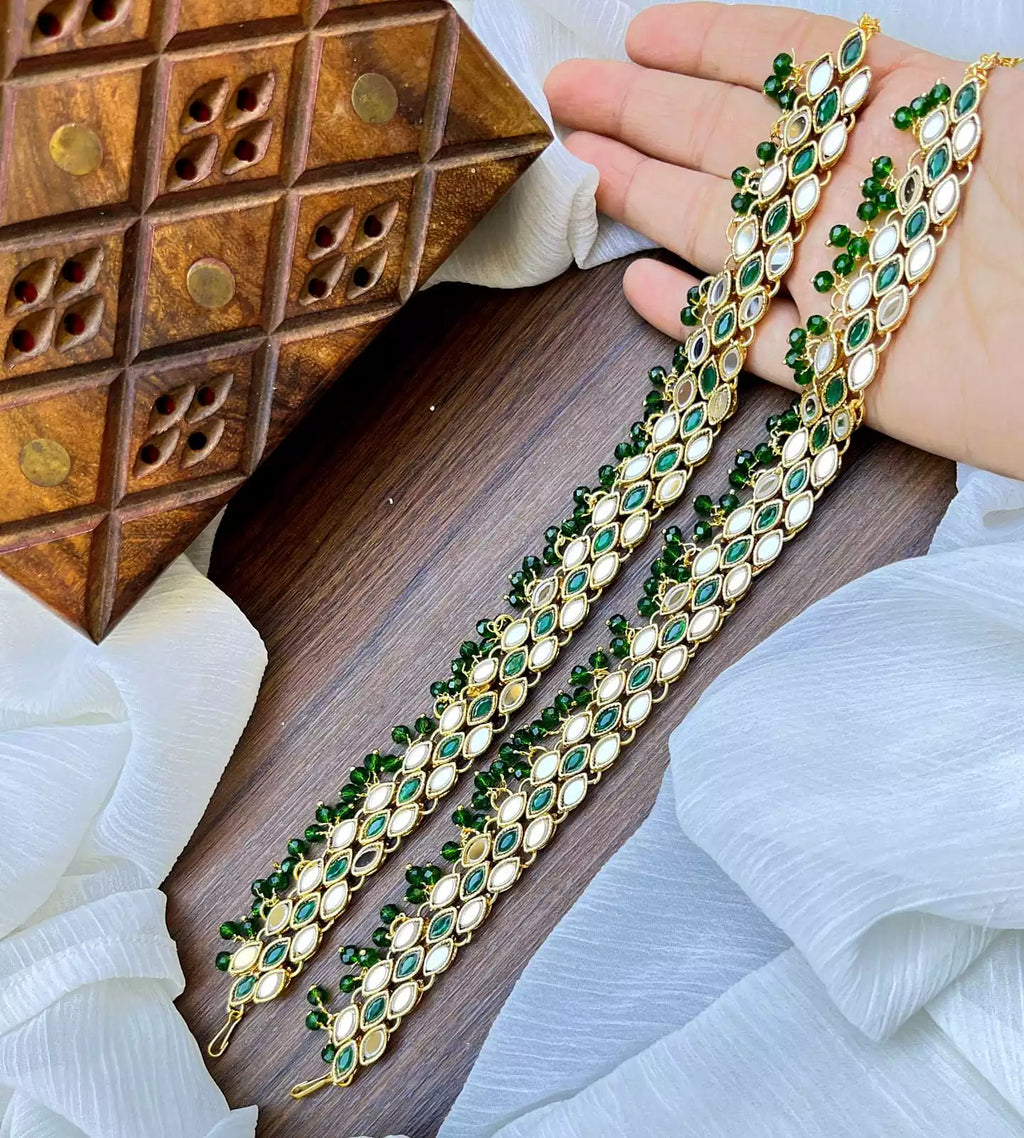 Kundan anklet pair-004