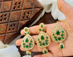 Zircon earrings teeka
