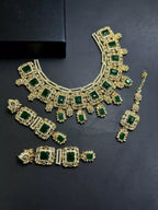 Zircon AD necklace set with teeka