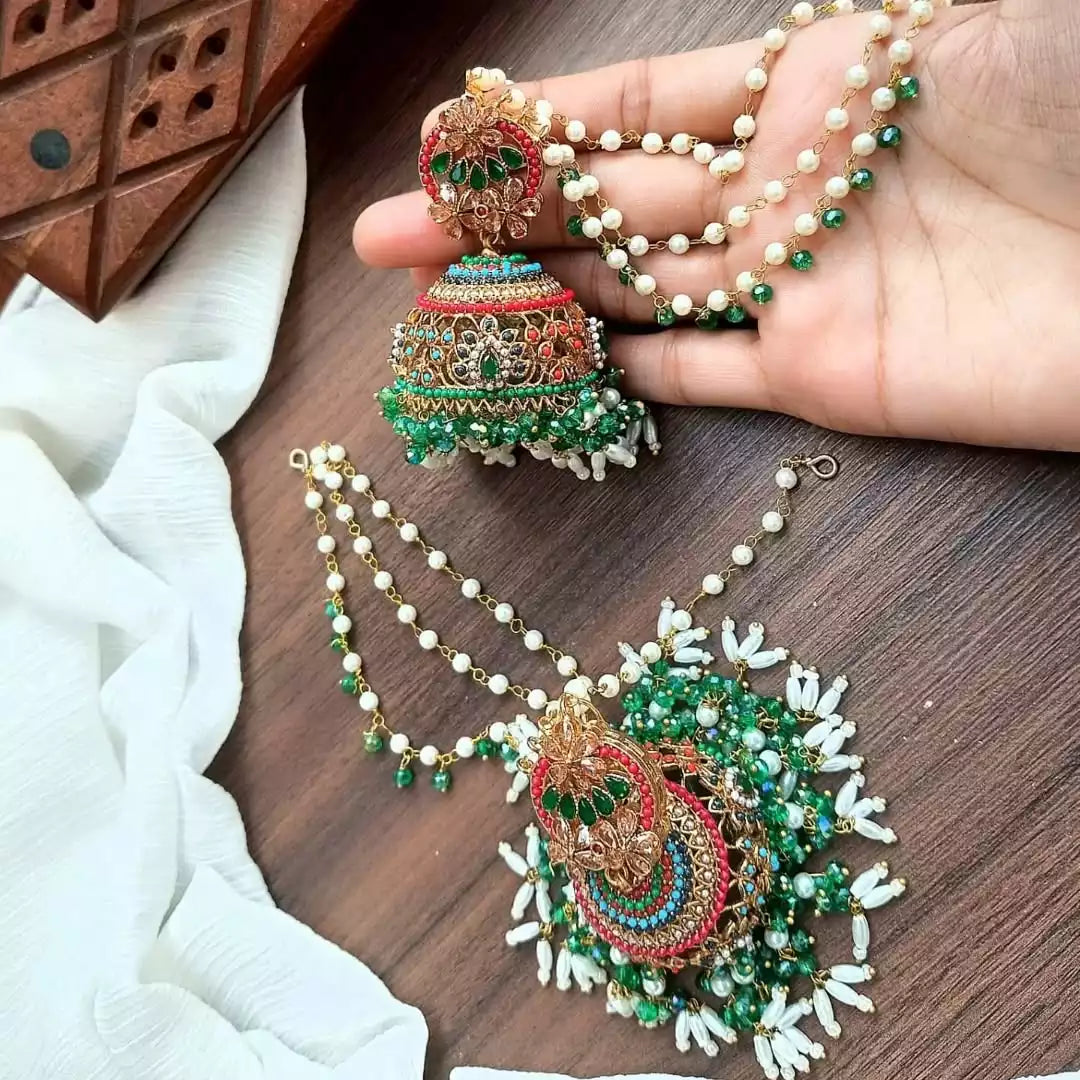 Noratan jhumki with saharay Main image