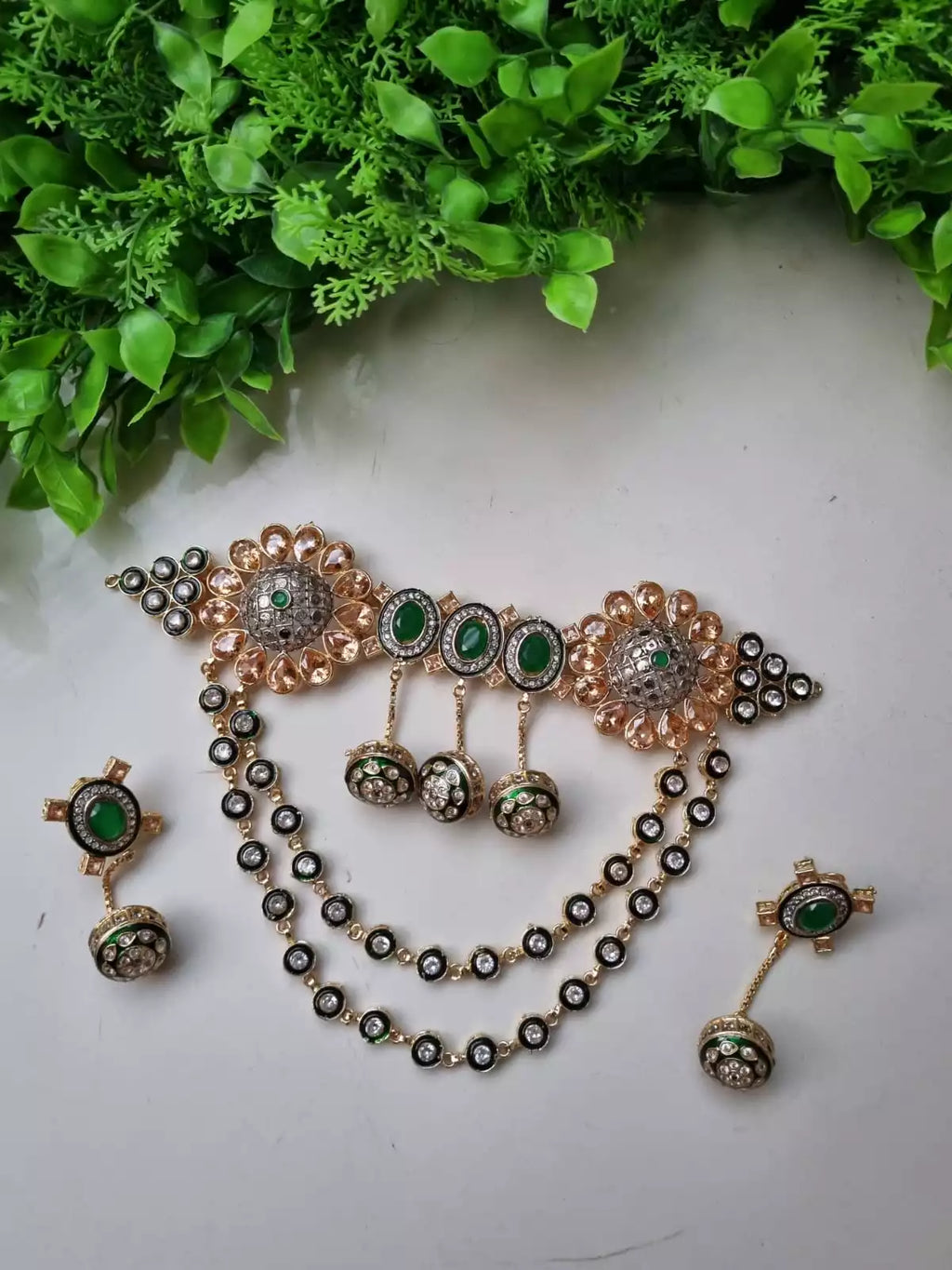 Meenakari maala style set