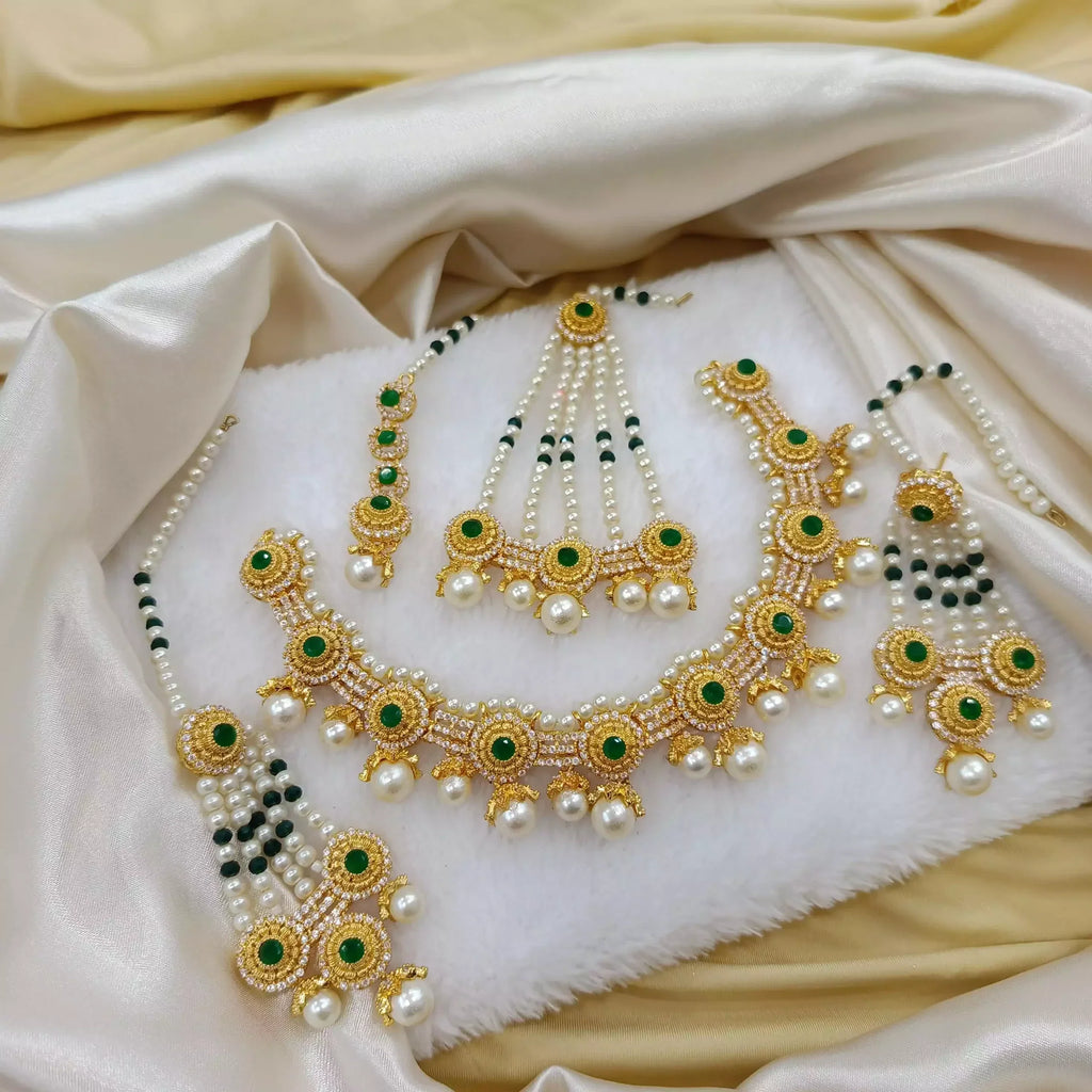 Zircon bridal jhumar set