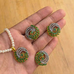 Indian zircon pendant set